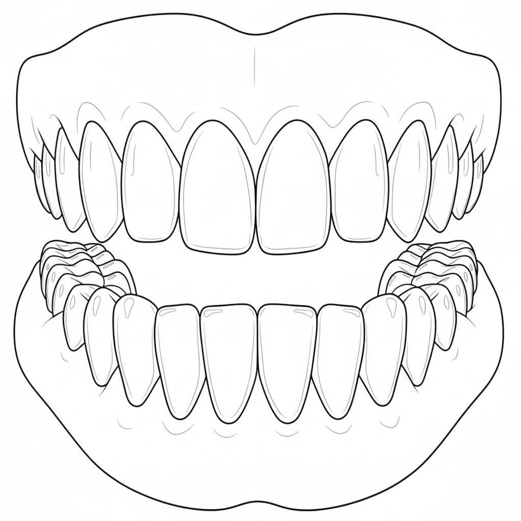 Fise de colorat cu Dinte gratuit pentru copii