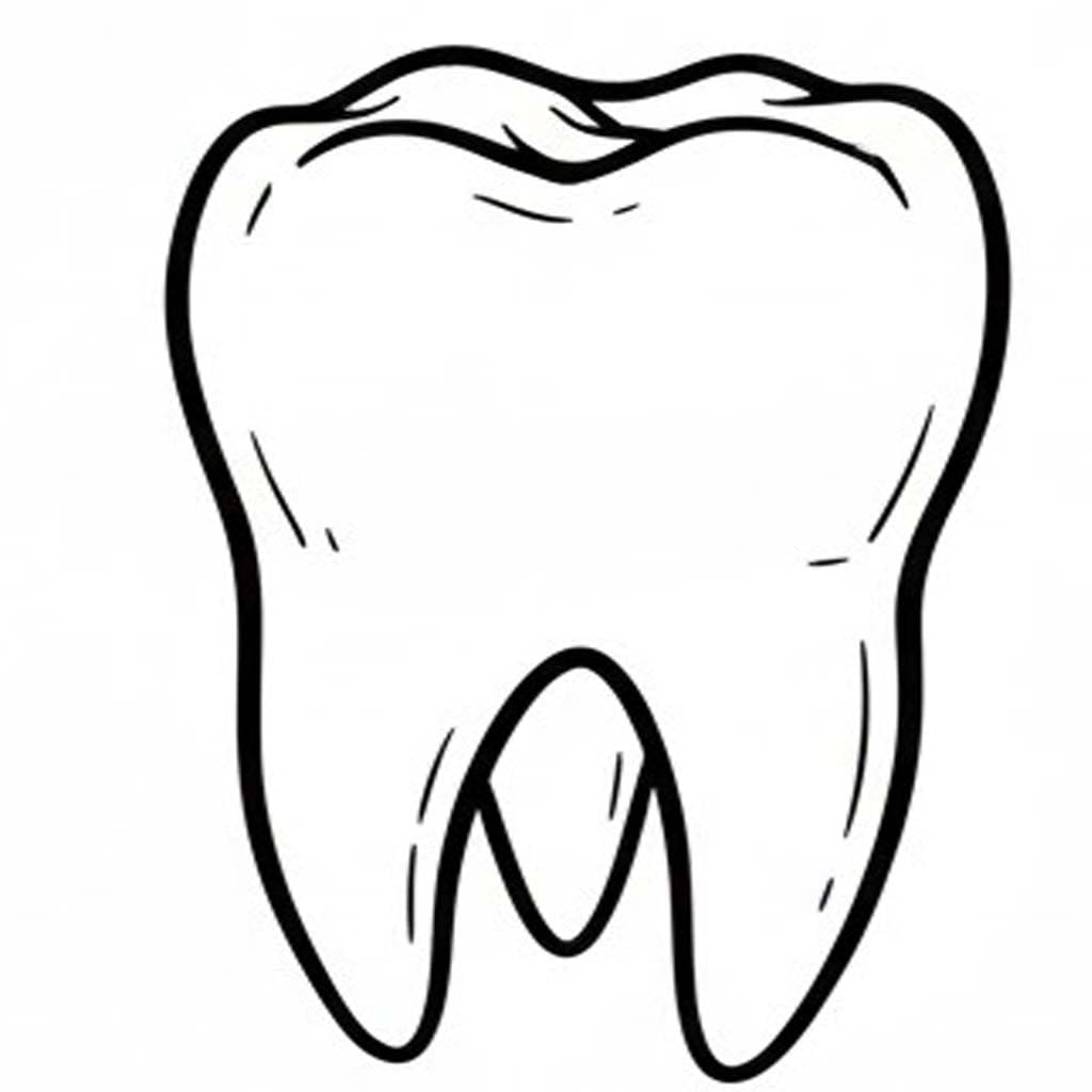 Fise de colorat cu Dinte gratuit