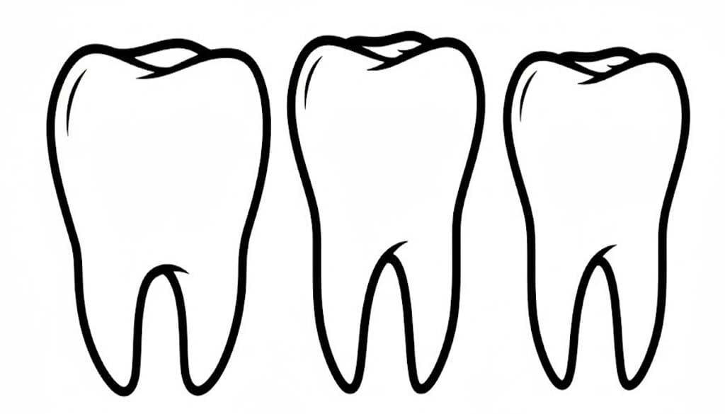 Fise de colorat cu Dinte imprimabil gratuit pentru copii