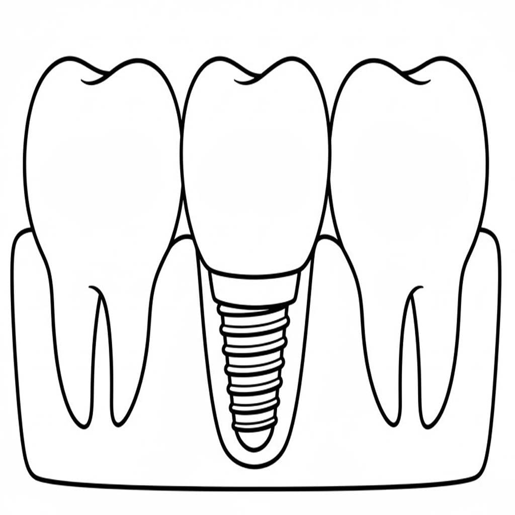 Fise de colorat cu Dinte imprimabil pentru copii