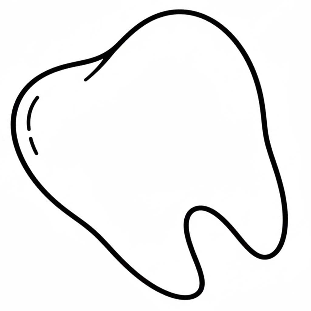 Fise de colorat cu Dinte pentru copii