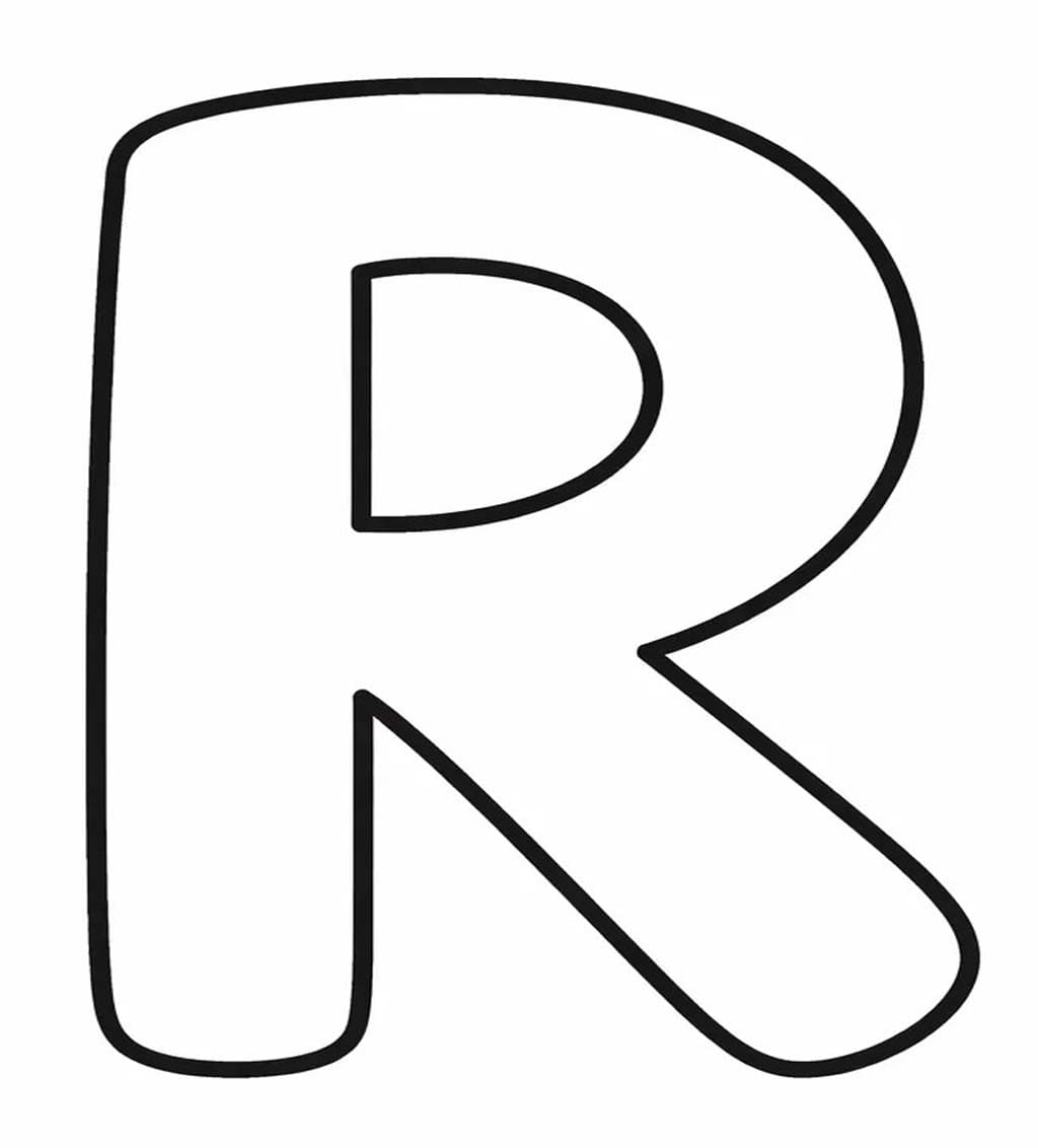 Fise de colorat cu Litera R gratuit bazic