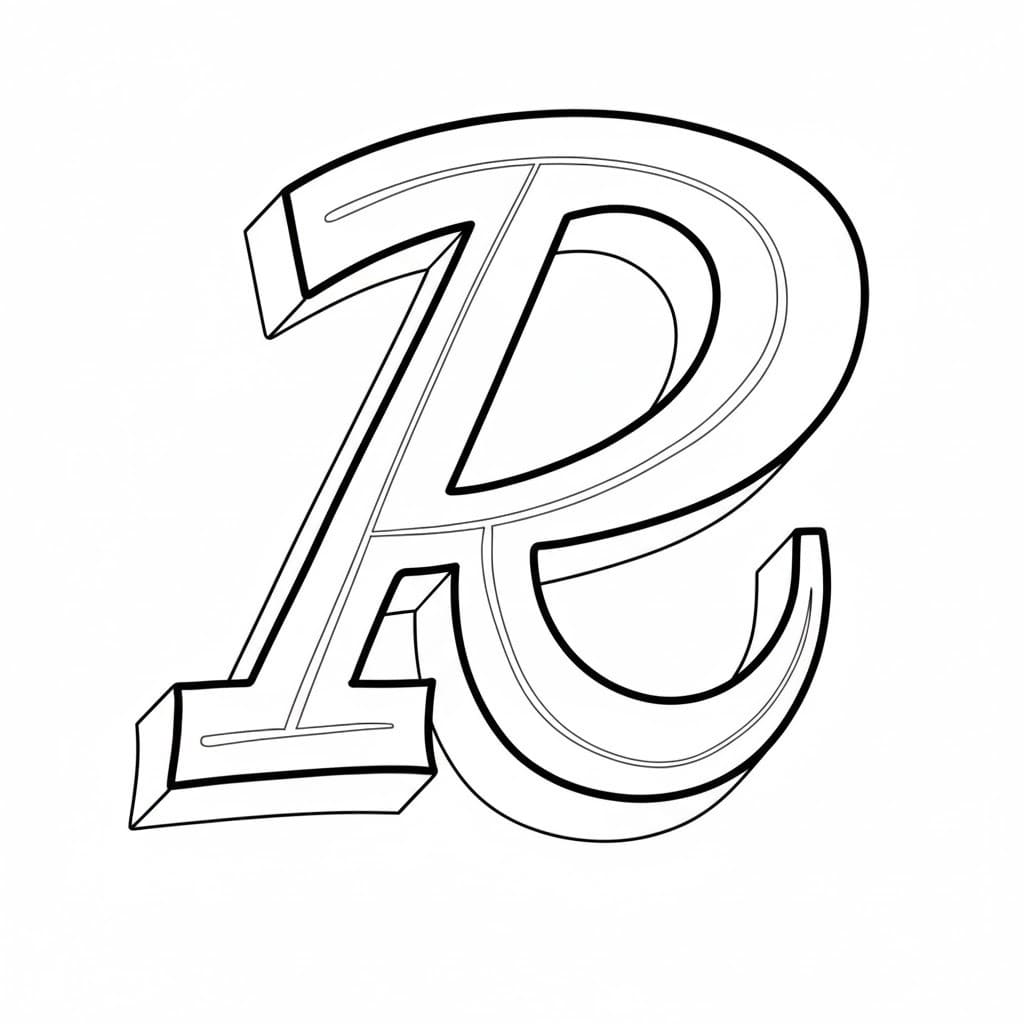 Fise de colorat cu Litera R gratuit