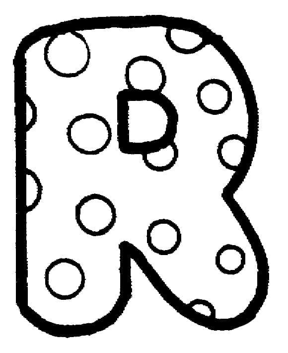 Fise de colorat cu Litera R imprimabil pentru copii