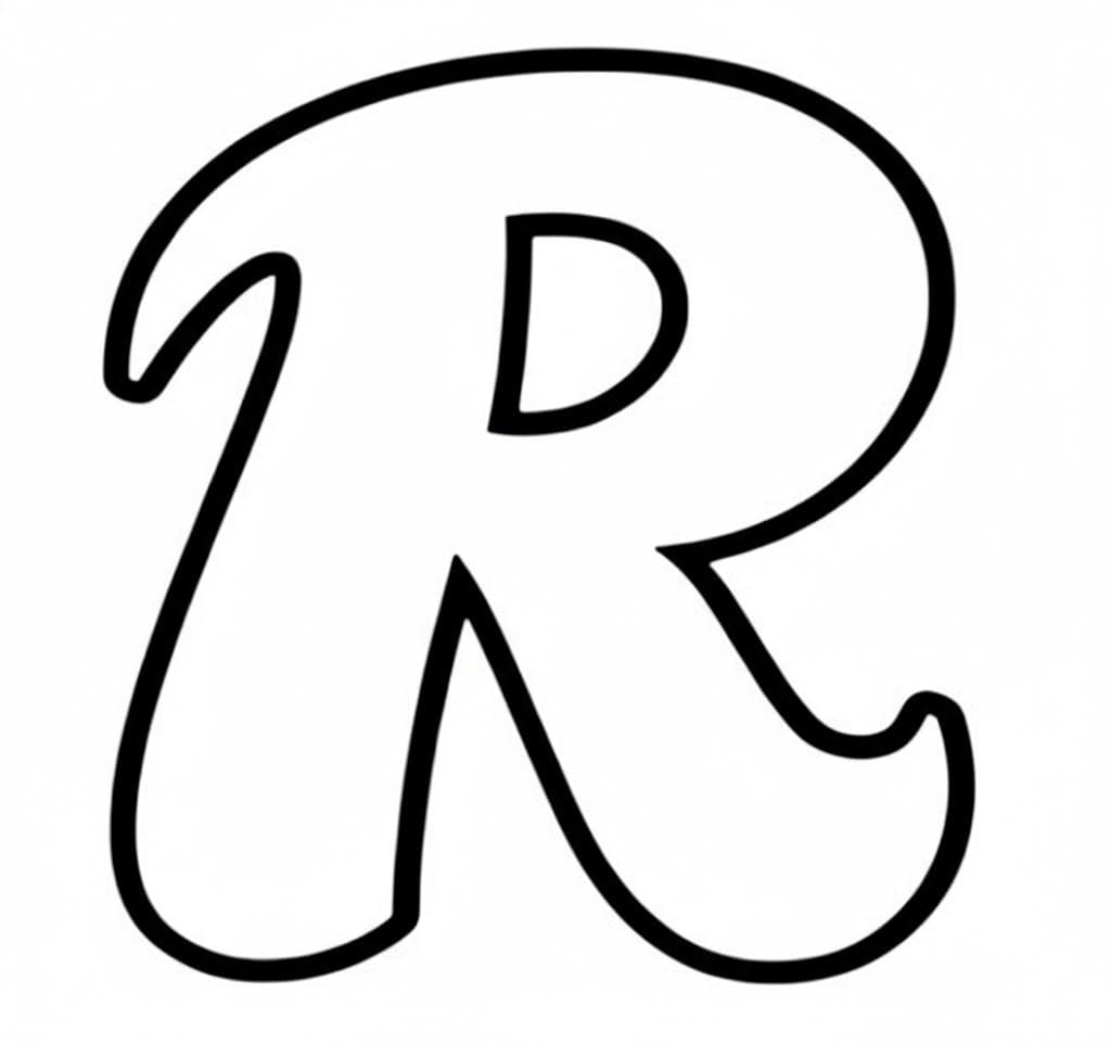 Fise de colorat cu Litera R imprimabil