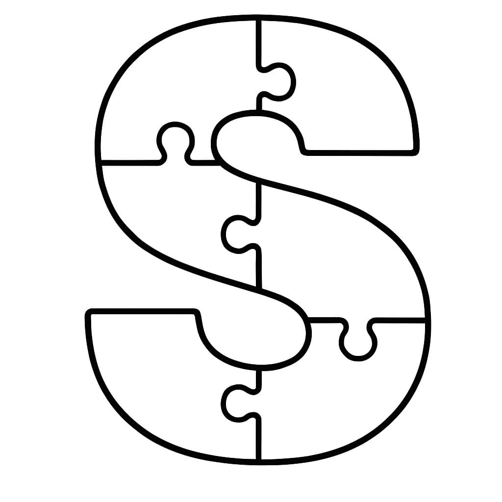 Fise de colorat cu Litera S gratuit bazic