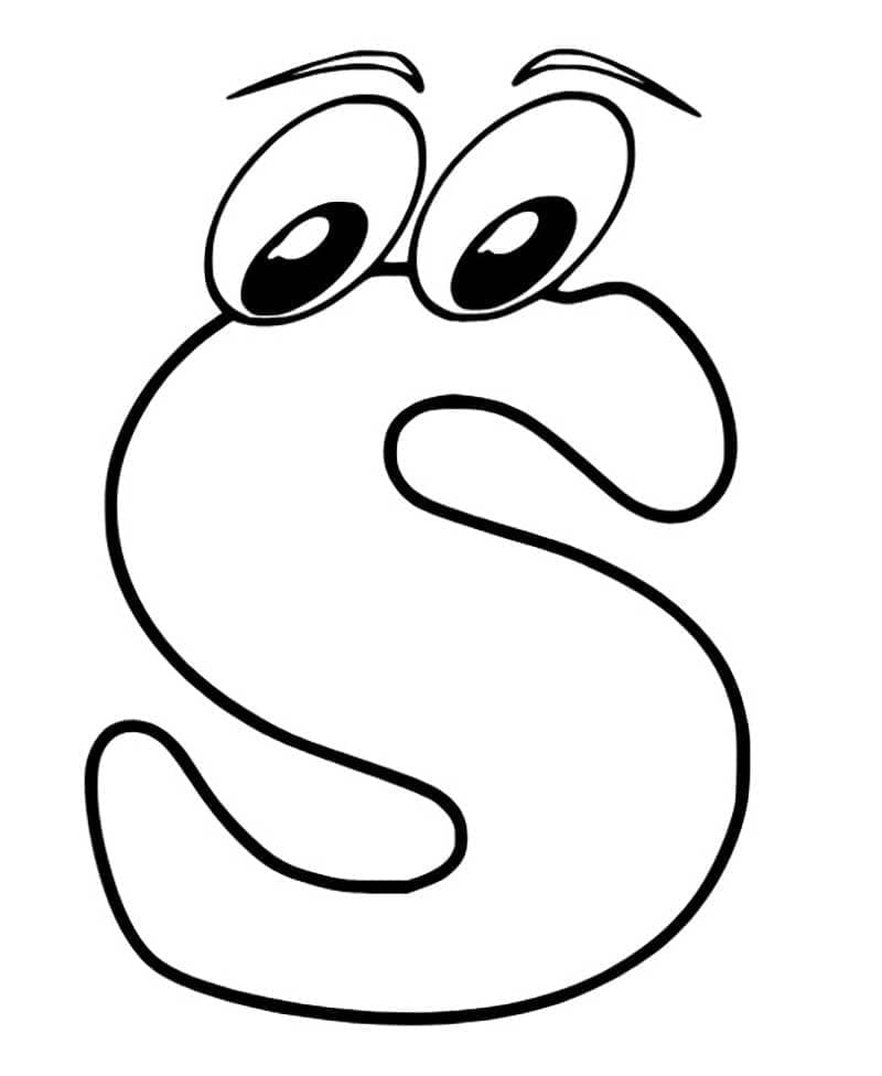 Fise de colorat cu Litera S gratuit pentru copii