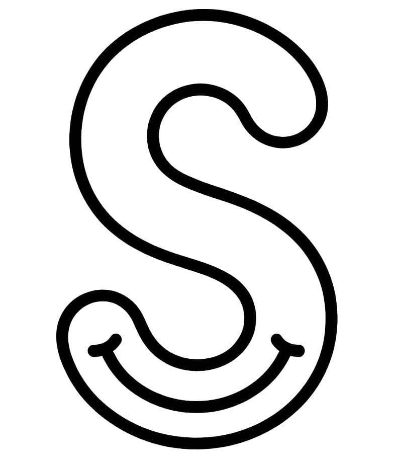 Fise de colorat cu Litera S gratuit uşor