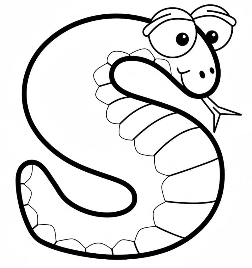 Fise de colorat cu Litera S gratuit