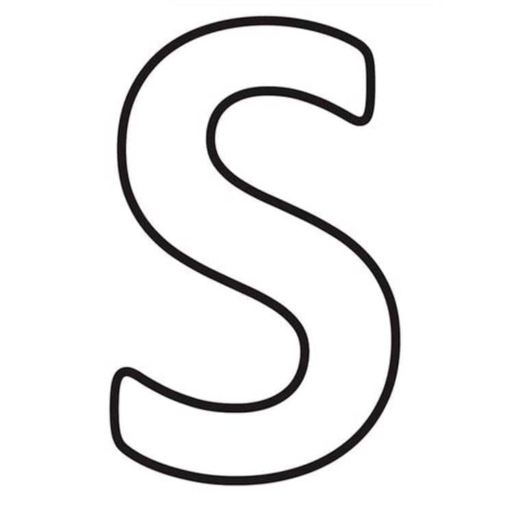 Fise de colorat cu Litera S imprimabil gratuit pentru copii