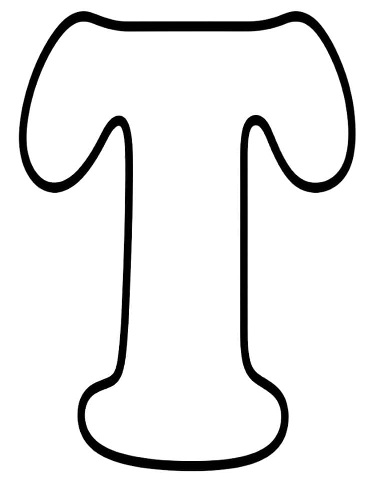 Fise de colorat cu Litera T bazic la copii