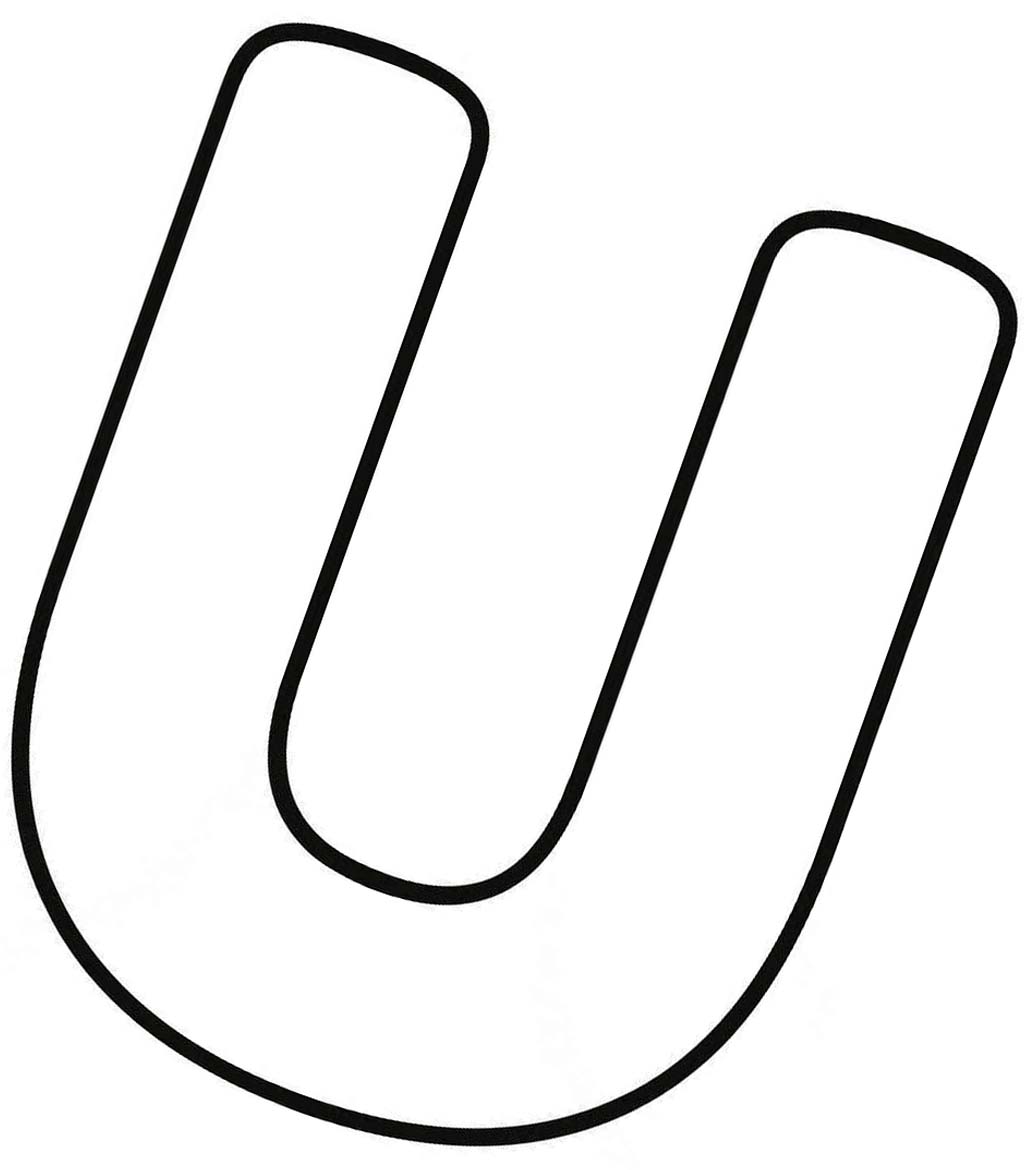 Fise de colorat cu Litera U bazic la copii