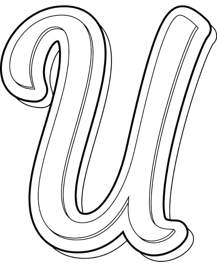 Fise de colorat cu Litera U gratuit