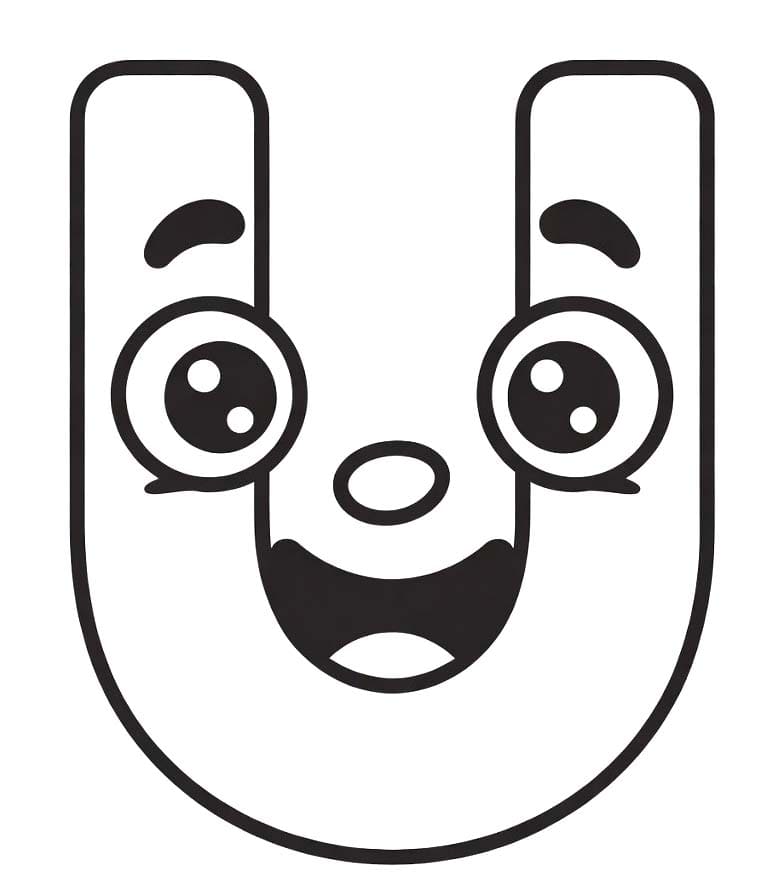 Fise de colorat cu Litera U imprimabil bazic