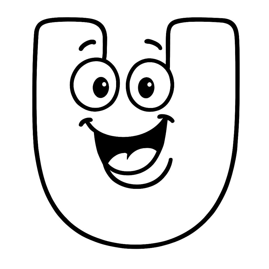 Fise de colorat cu Litera U imprimabil gratuit bazic