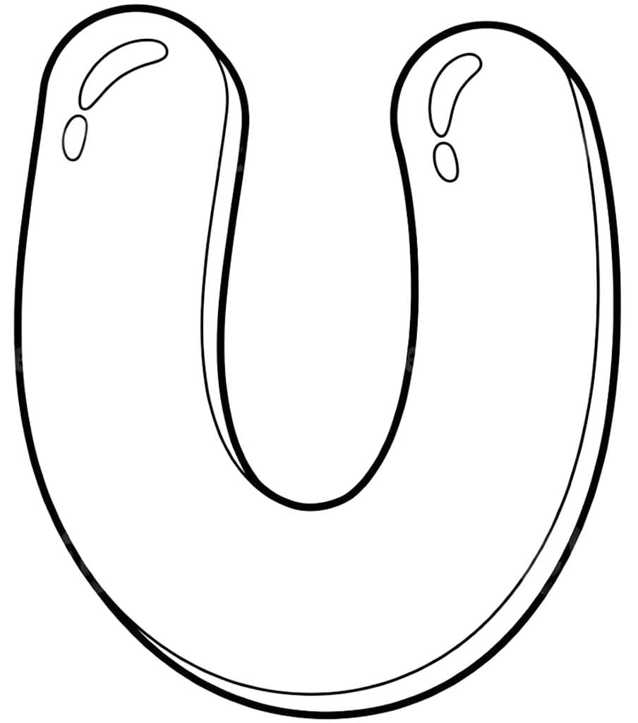 Fise de colorat cu Litera U imprimabil