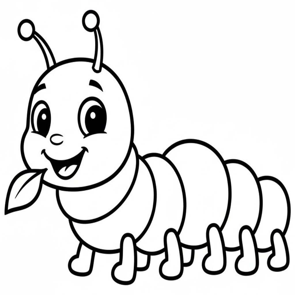 Fise de colorat cu Omida bazic la copii