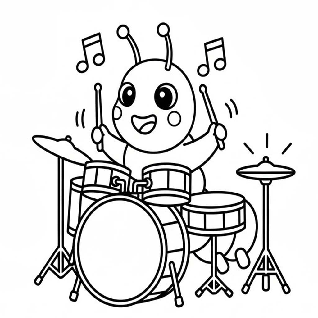 Fise de colorat cu Omida gratuit simplu