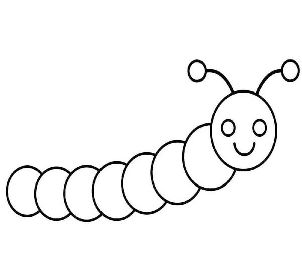 Fise de colorat cu Omida imprimabil bazic