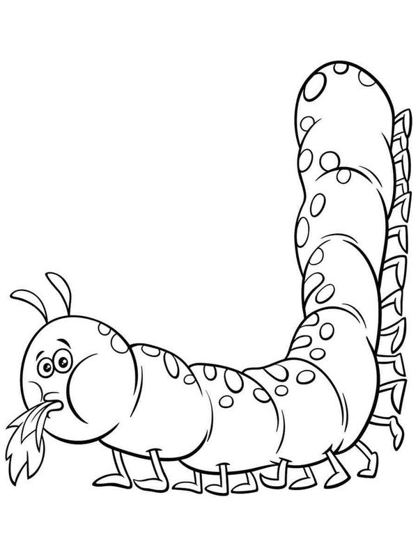 Fise de colorat cu Omida imprimabil uşor