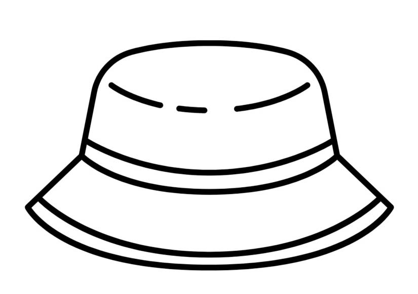 Fise de colorat cu Pălărie gratuit bazic