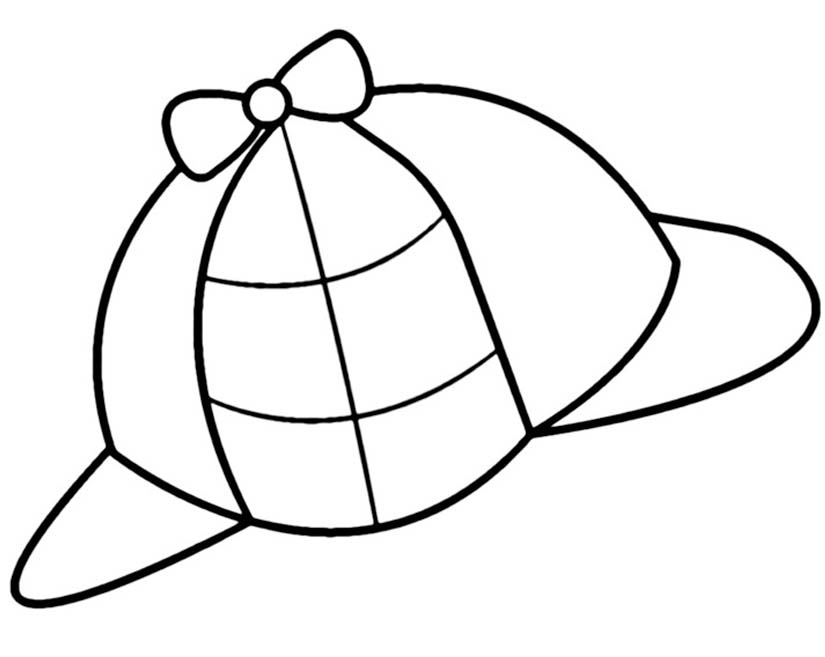 Fise de colorat cu Pălărie gratuit uşor