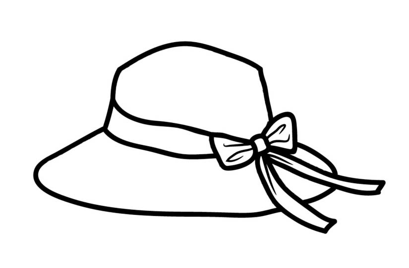 Fise de colorat cu Pălărie imprimabil gratuit pentru copii