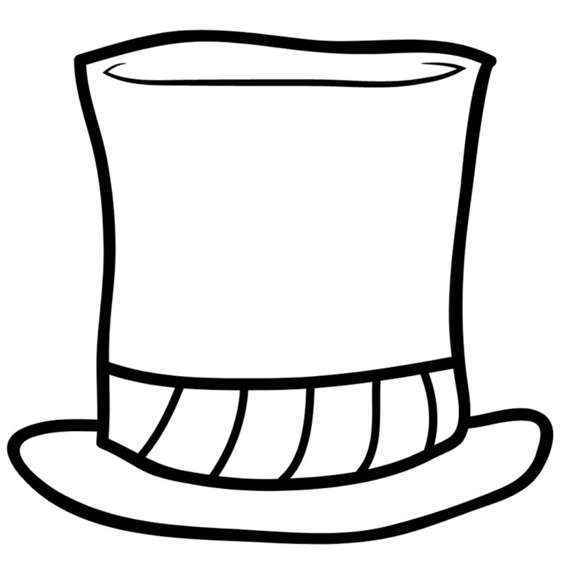 Fise de colorat cu Pălărie imprimabil gratuit simplu