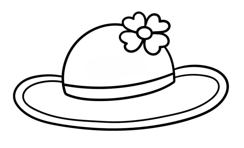 Fise de colorat cu Pălărie uşor la copii