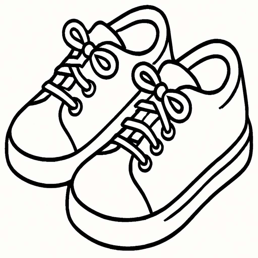 Fise de colorat cu Pantofi imprimabil gratuit pentru copii