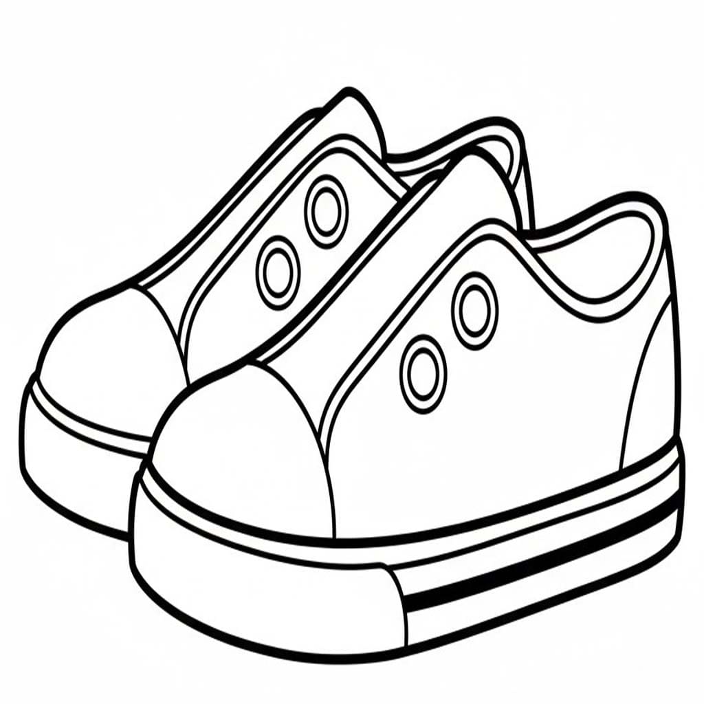 Fise de colorat cu Pantofi imprimabil gratuit