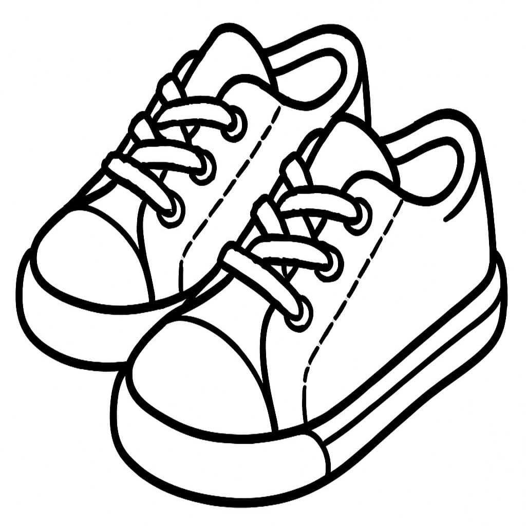Fise de colorat cu Pantofi imprimabil pentru copii