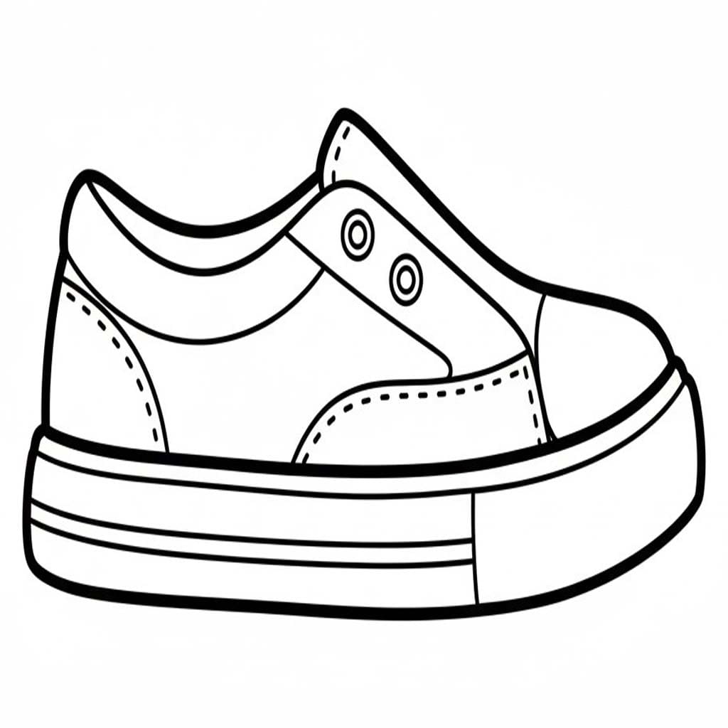 Fise de colorat cu Pantofi imprimabil