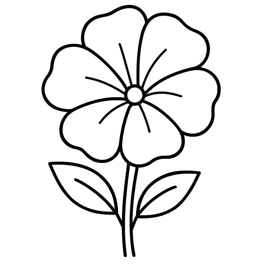 Fise de colorat cu Petunie imprimabil gratuit bazic