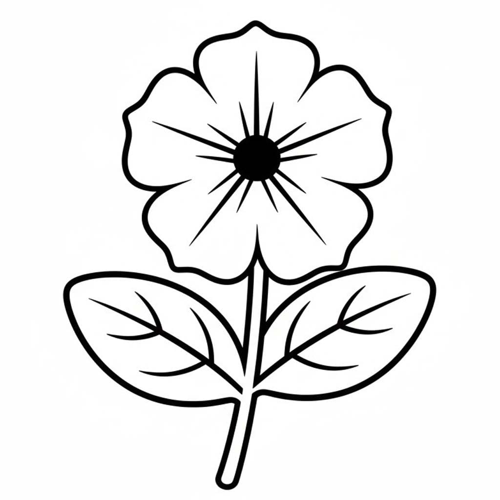 Fise de colorat cu Petunie pentru copii