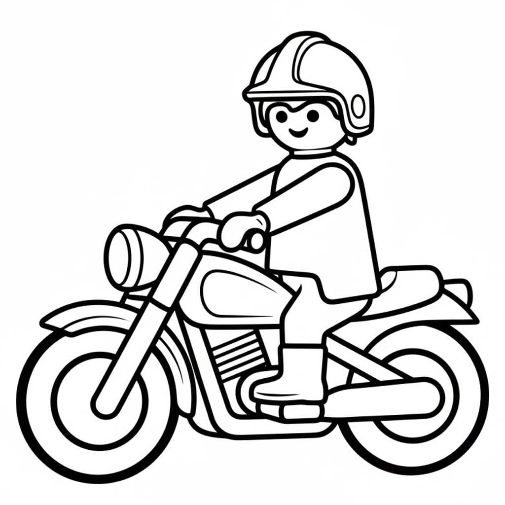 Fise de colorat cu Playmobil gratuit bazic