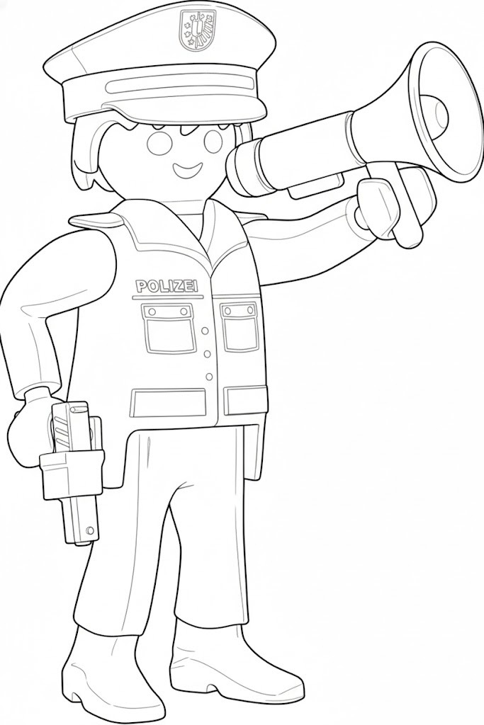 Fise de colorat cu Playmobil gratuit simplu