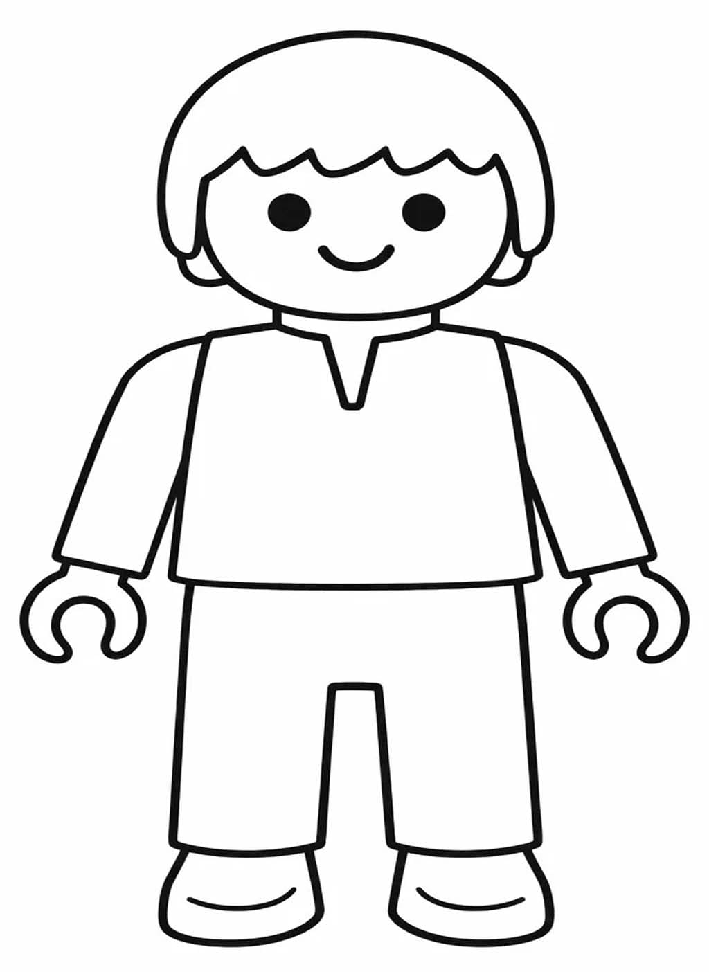 Fise de colorat cu Playmobil imprimabil gratuit uşor