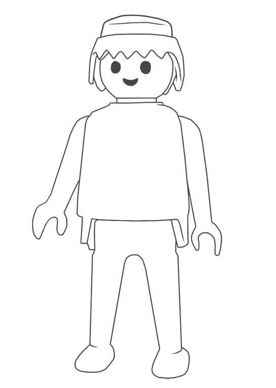 Fise de colorat cu Playmobil imprimabil simplu