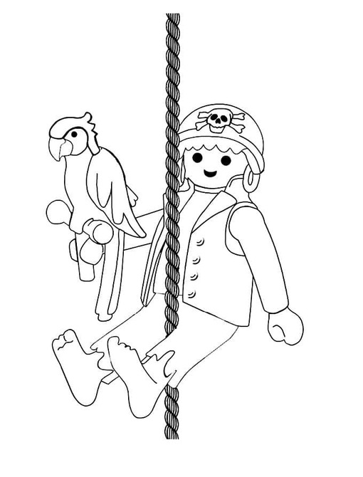 Fise de colorat cu Playmobil imprimabil uşor