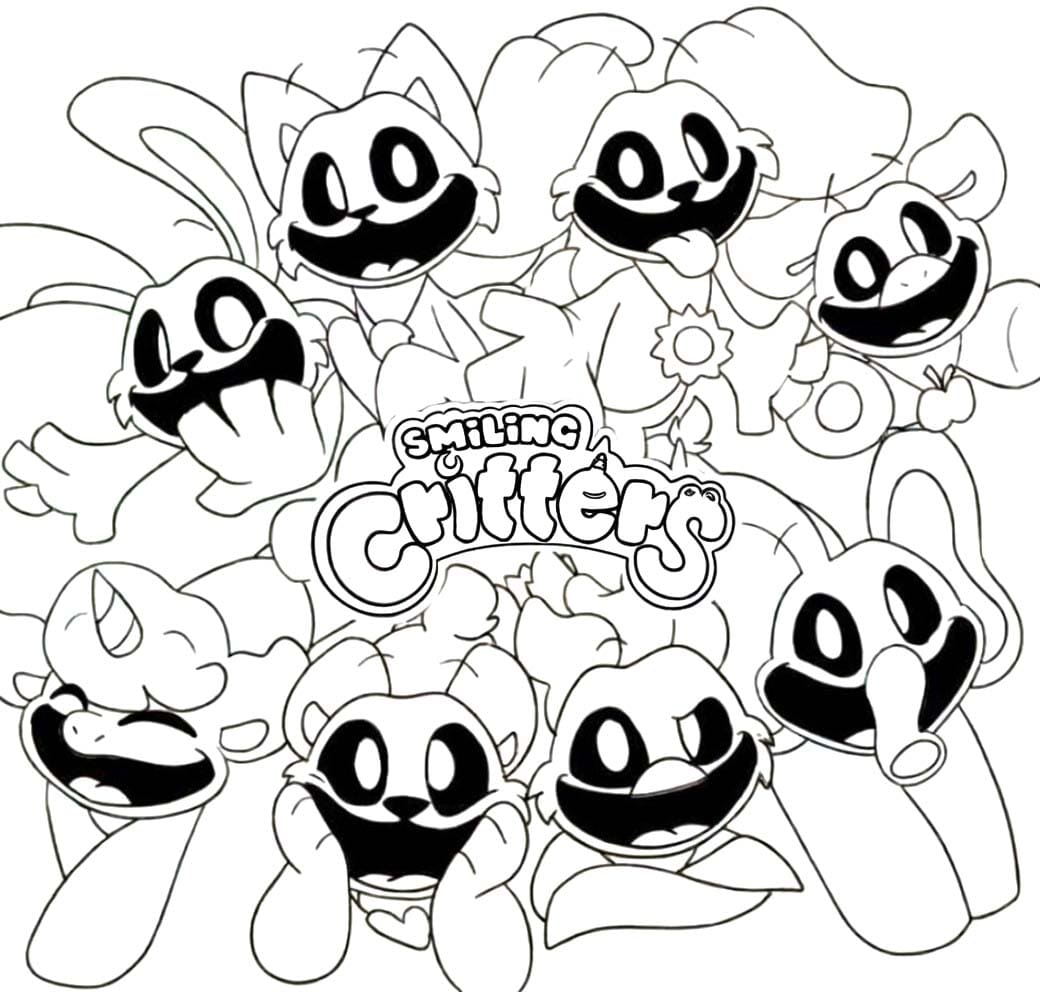 Fise de colorat cu Smiling Critters gratuit