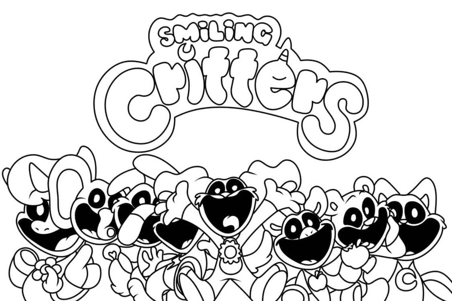 Fise de colorat cu Smiling Critters imprimabil uşor
