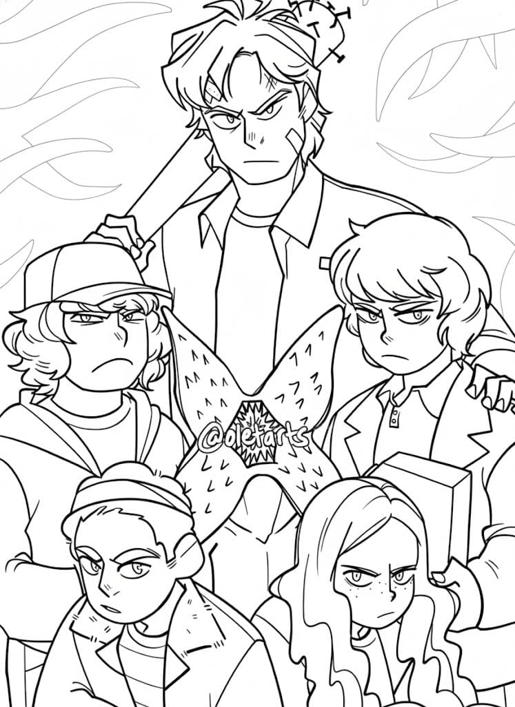 Fise de colorat cu Stranger Things gratuit