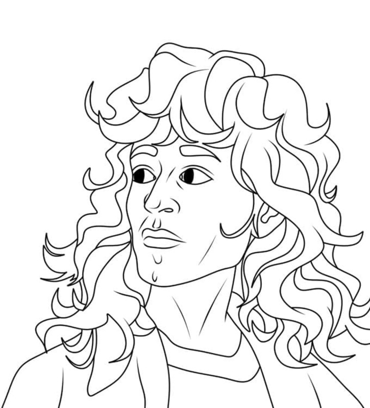 Fise de colorat cu Stranger Things imprimabil simplu