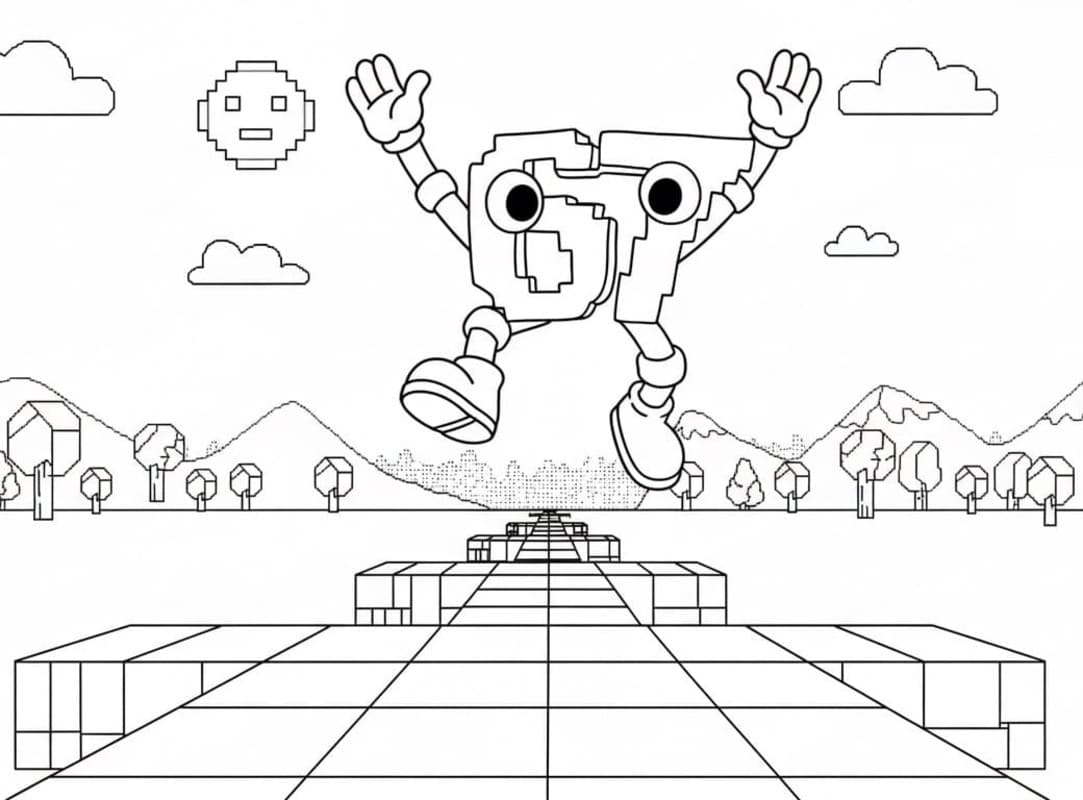 Fise de colorat cu 67 Brainrot imprimabil bazic