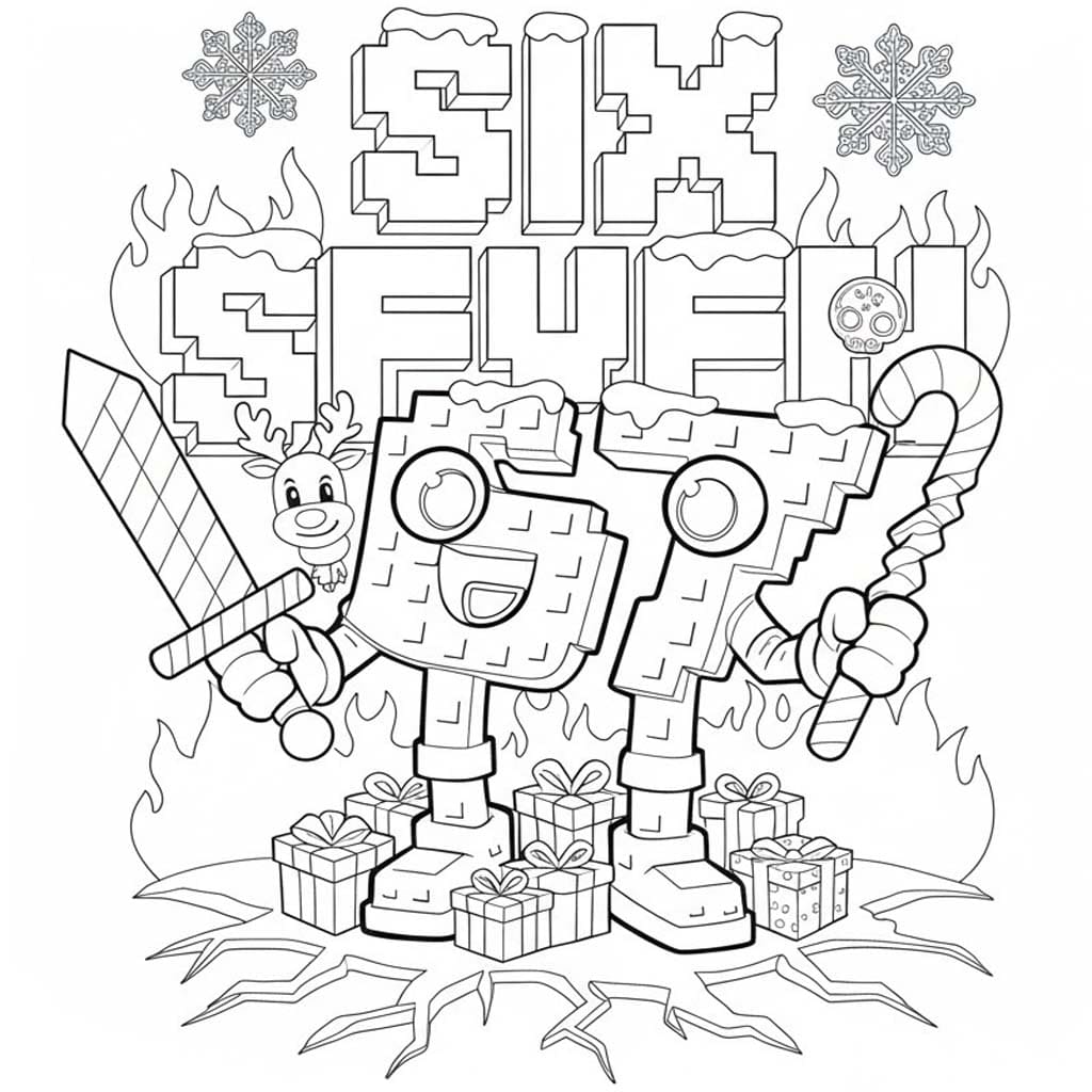 Fise de colorat cu 67 Brainrot imprimabil gratuit pentru copii