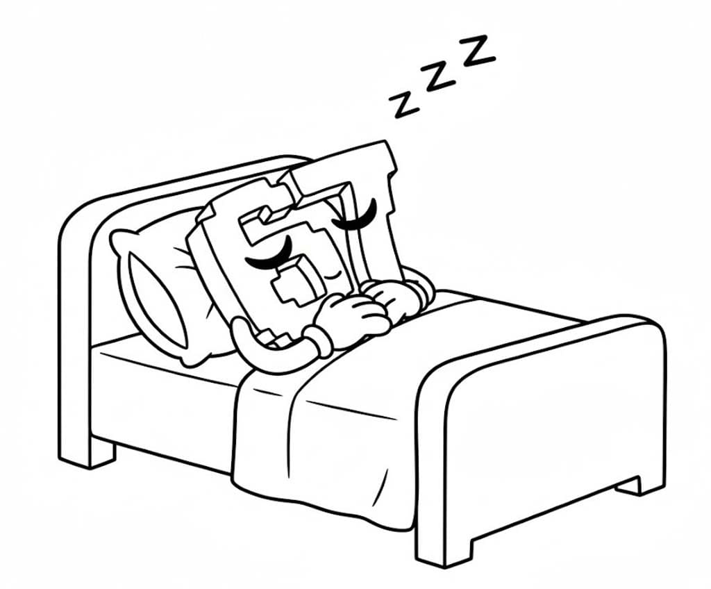 Fise de colorat cu 67 Brainrot imprimabil gratuit simplu