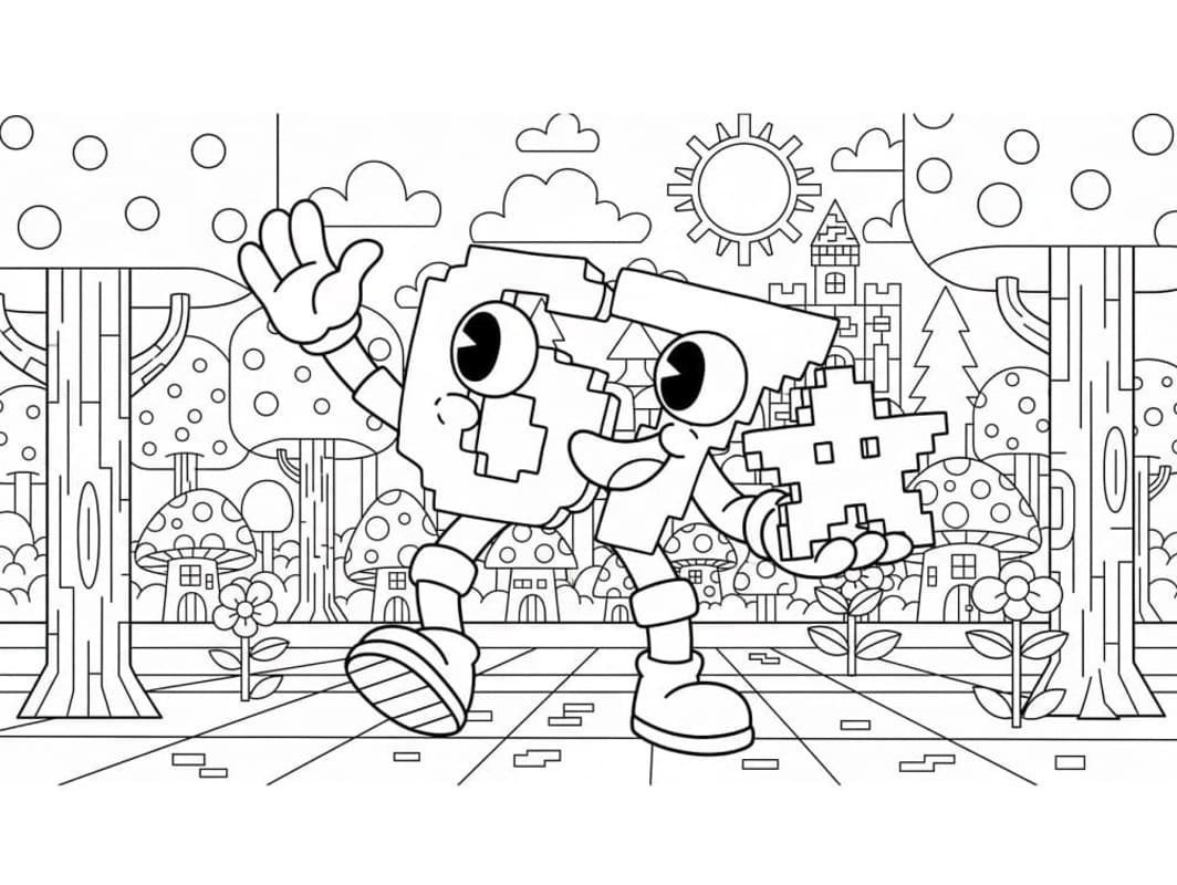 Fise de colorat cu 67 Brainrot imprimabil