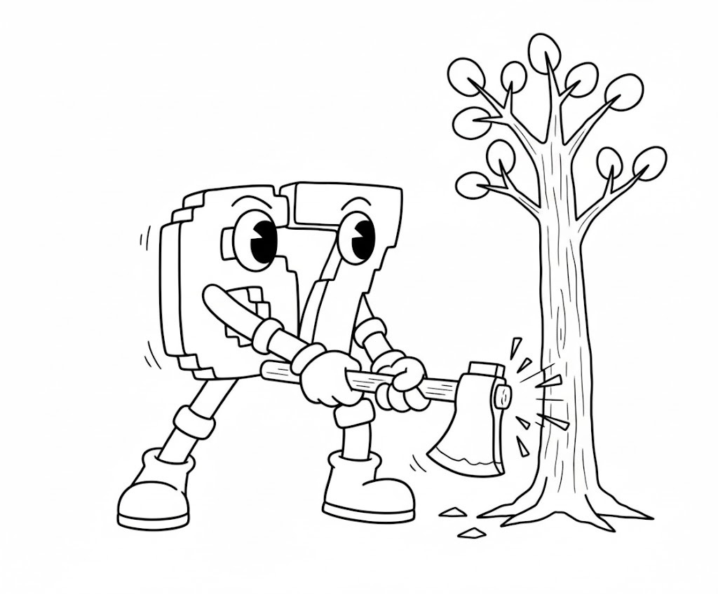 Fise de colorat cu 67 Brainrot simplu la copii