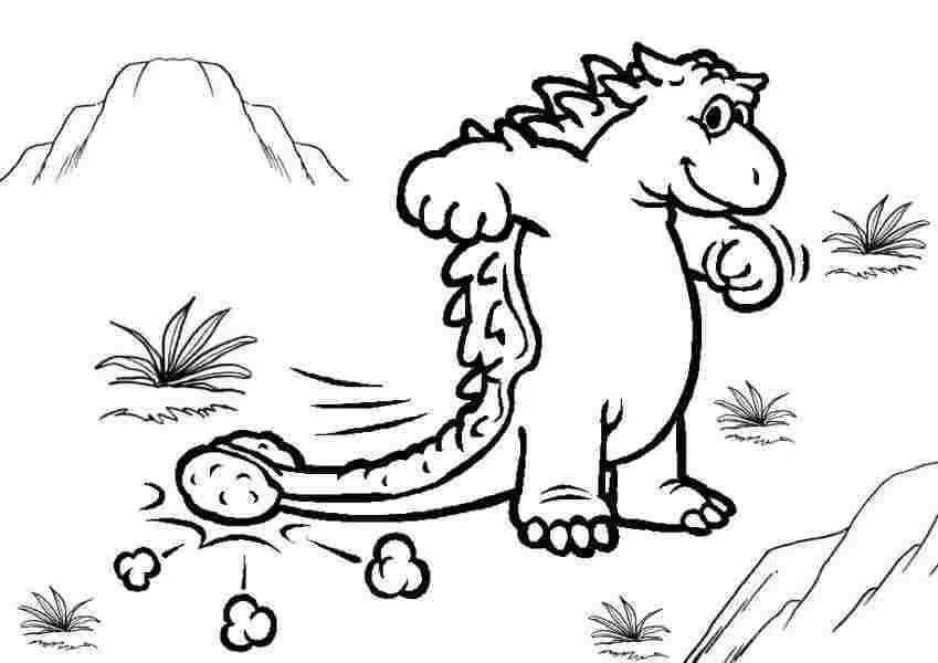 Fise de colorat cu Ankylosaurus pentru copii